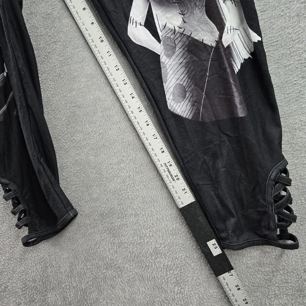 Disney Women Legging 3X Black Graphic Jack Skellington Sally NBC Lace Up NWT‎